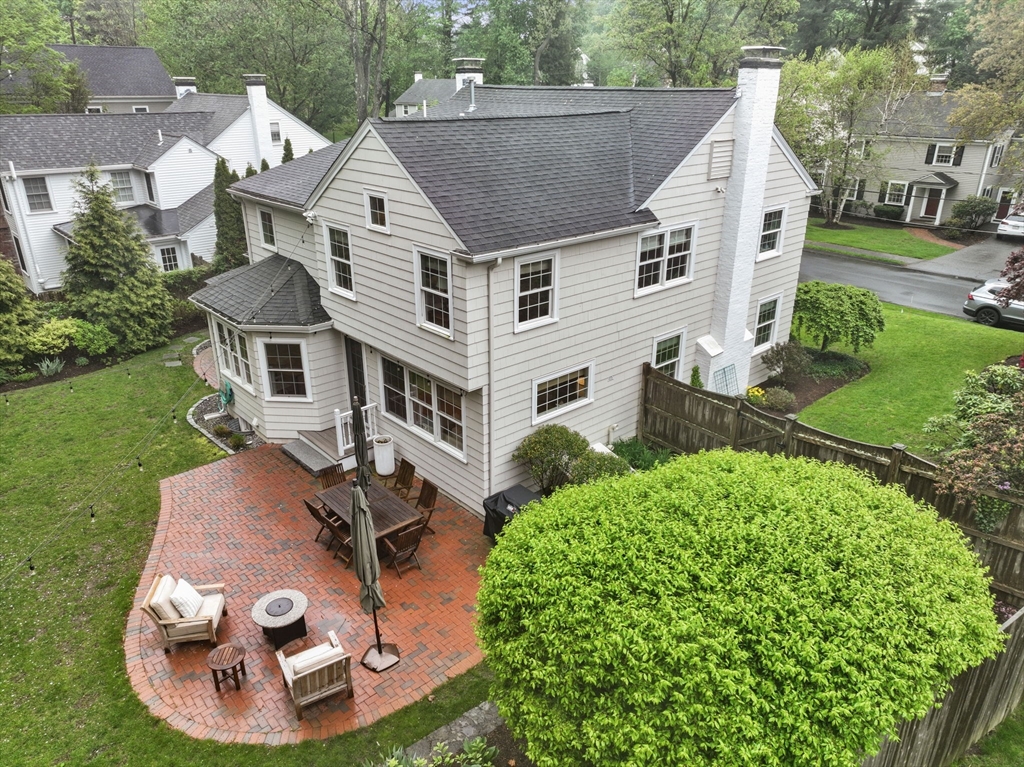 9 Lafayette Circle Wellesley, MA 02482 - Photo 35 of 35 a aerial view of a house with swimming pool and yard