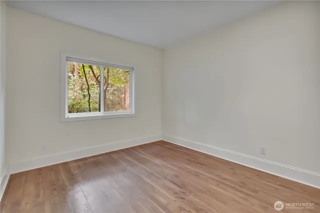 an empty room with a window