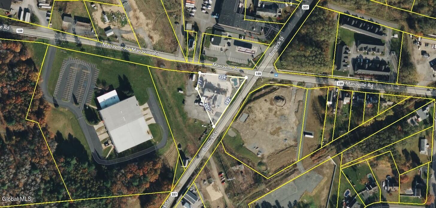 671 Mariaville Road Rotterdam, NY 12306 - Photo 51 of 59 Areial View Lot Line