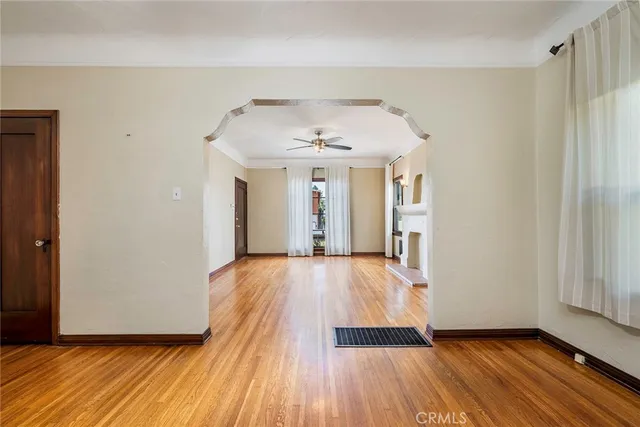 a view of livingroom with hardwood floor and window