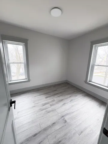 an empty room with a window