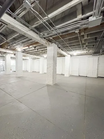 a view of a room with racks