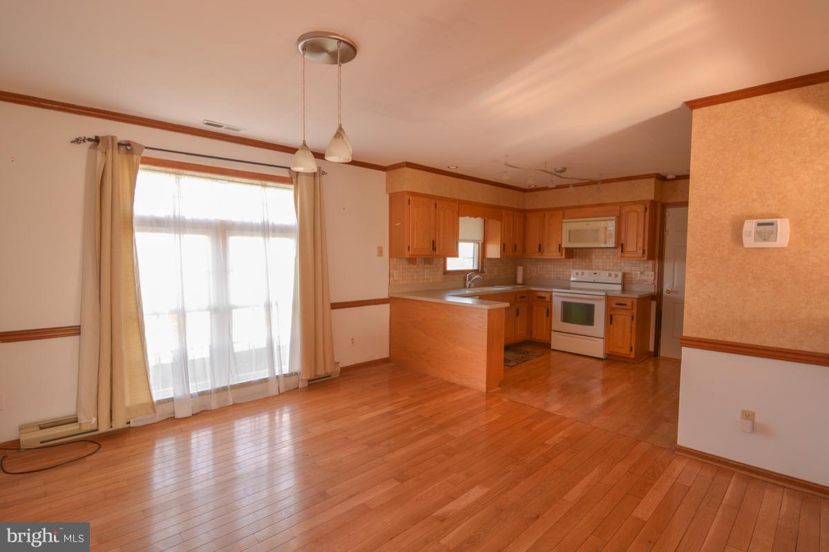 Dining area and kitchen.