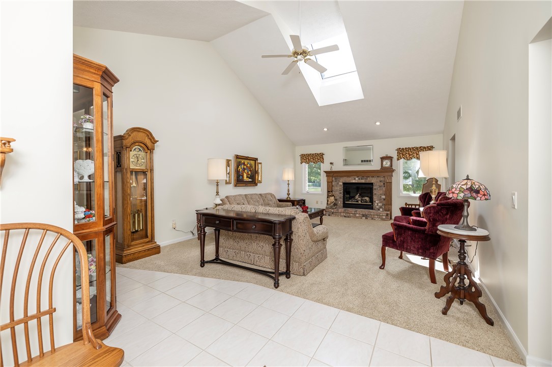 85 Sotheby Drive Greece, NY 14626 - Photo 12 of 50 EXCEPTIONAL CATHEDRAL 14' CEILINGS FIREPLACE GREAT