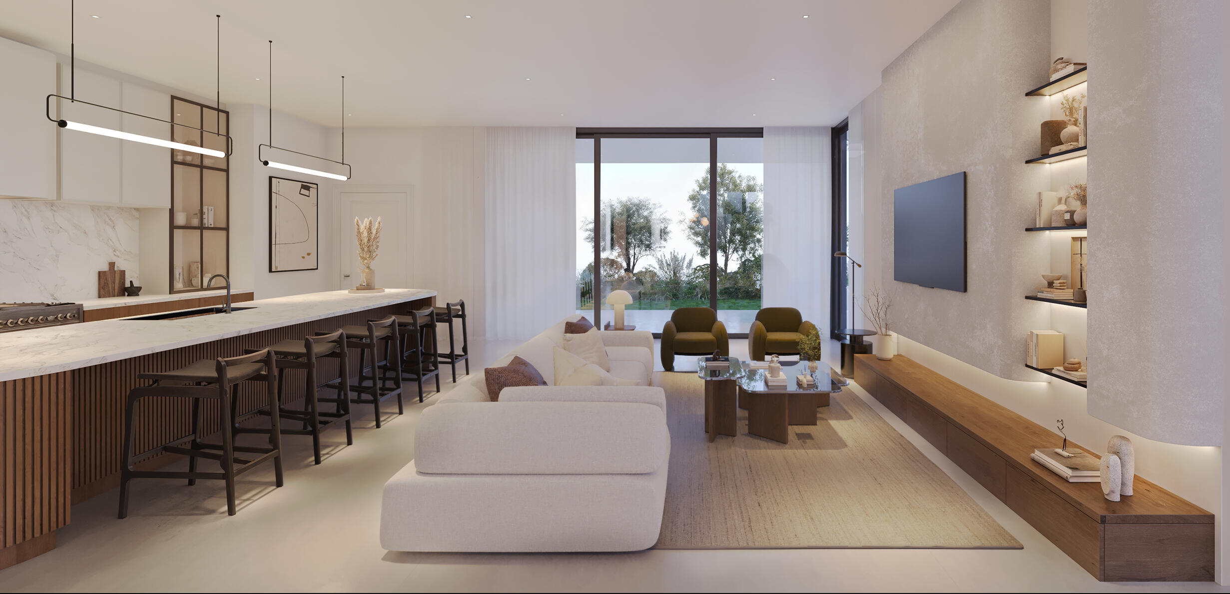 251 Northwest 10th Street Boca Raton, FL 33432 - Photo 13 of 20 a living room with furniture a large window and a chandelier