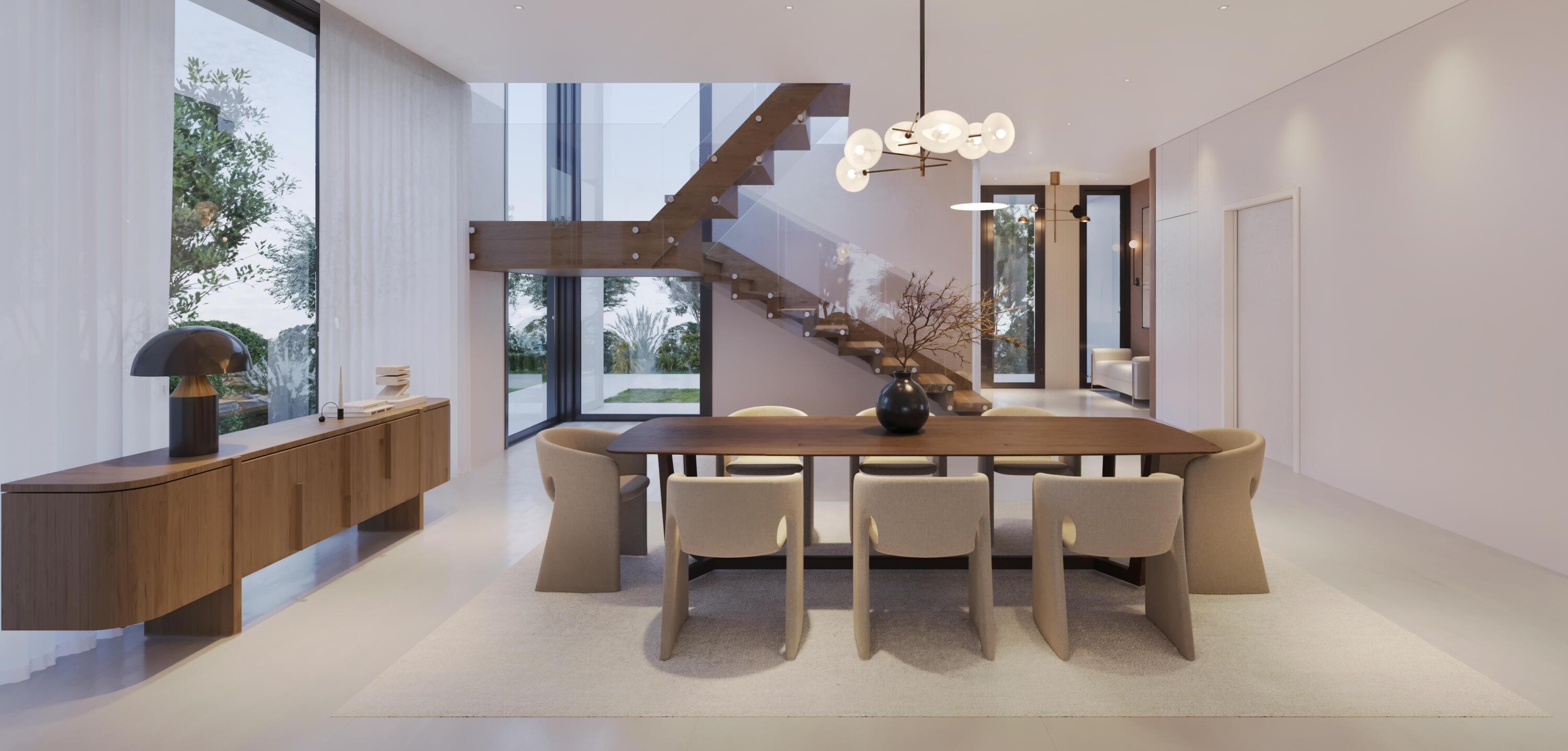 251 Northwest 10th Street Boca Raton, FL 33432 - Photo 14 of 20 a dining room with wooden floor a chandelier a wooden table and chairs