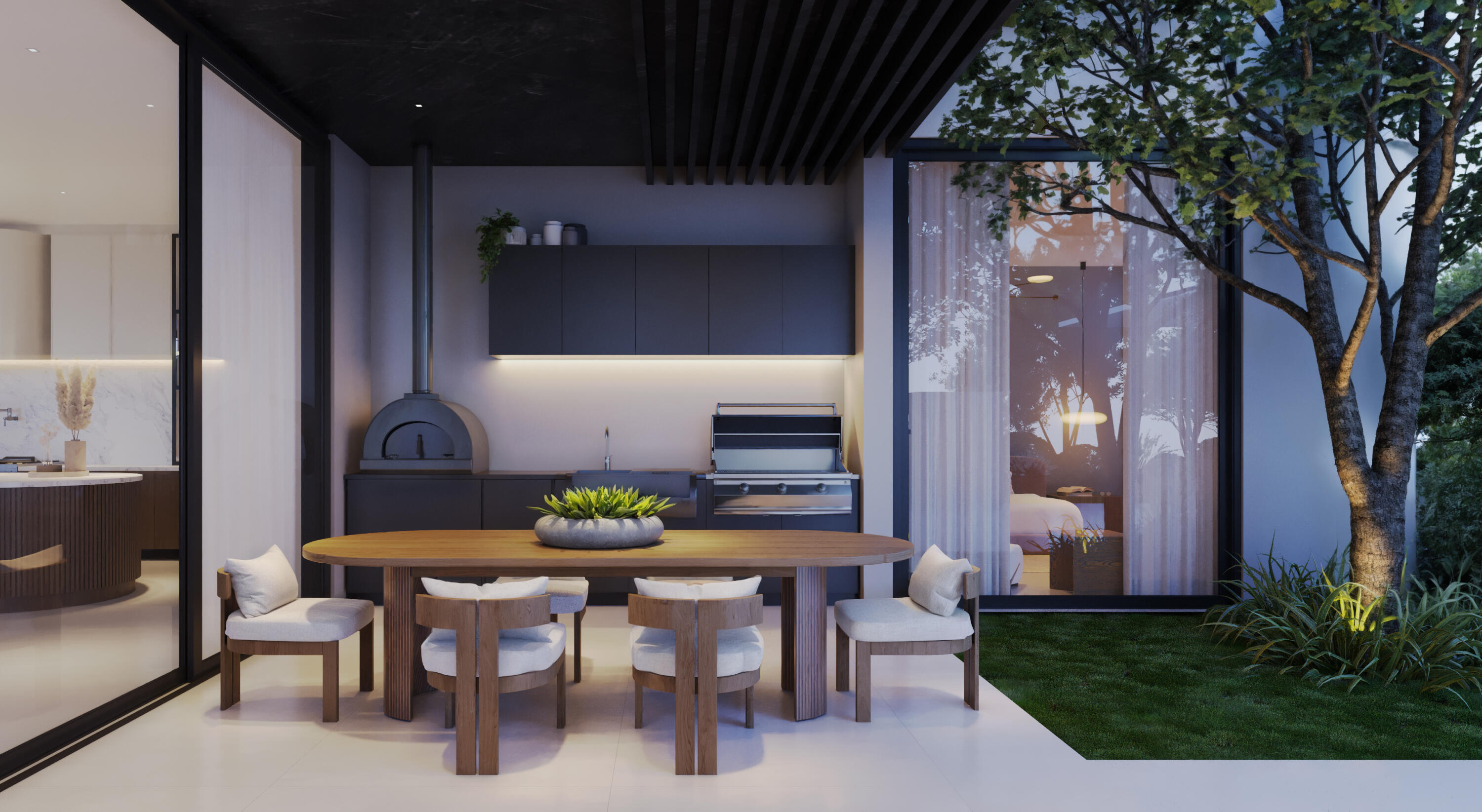 251 Northwest 10th Street Boca Raton, FL 33432 - Photo 20 of 20 a view of a patio with table and chairs and potted plants