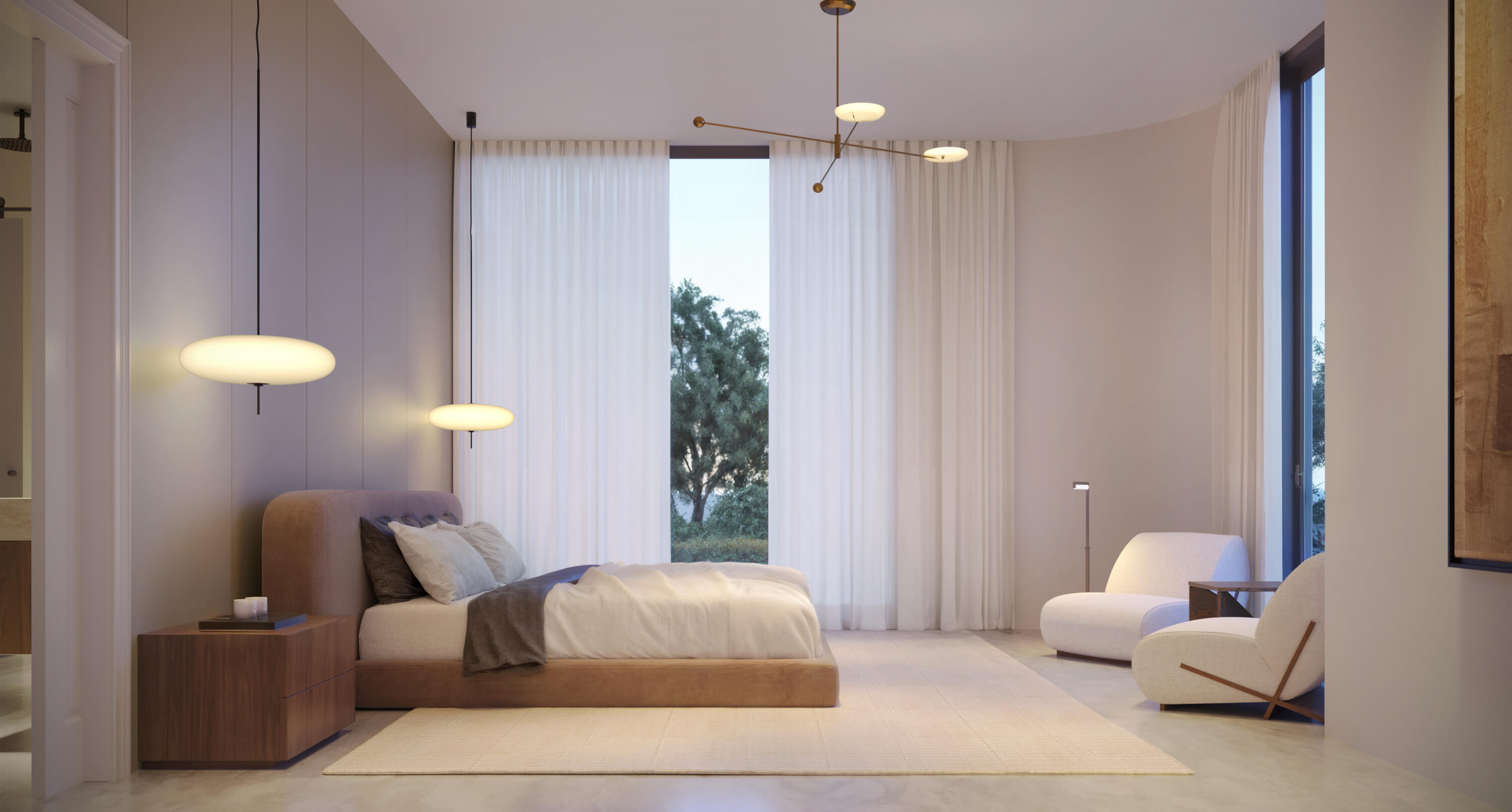 251 Northwest 10th Street Boca Raton, FL 33432 - Photo 3 of 20 a spacious bedroom with a bed and a chandelier