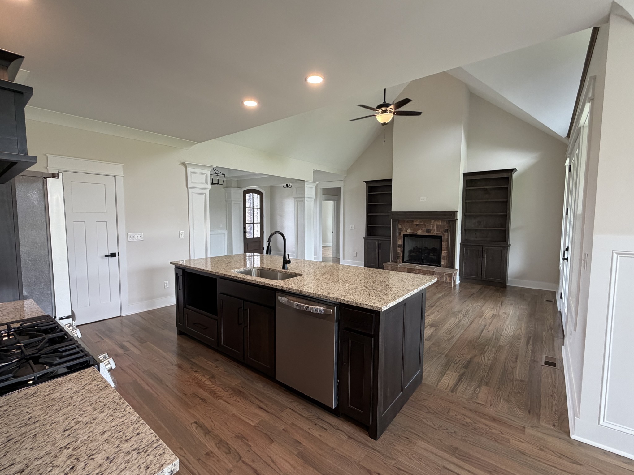 1258 Tom Grissom Road Morrison, TN 37357 - Photo 5 of 8 a view of living room kitchen with cabinets and wooden floor