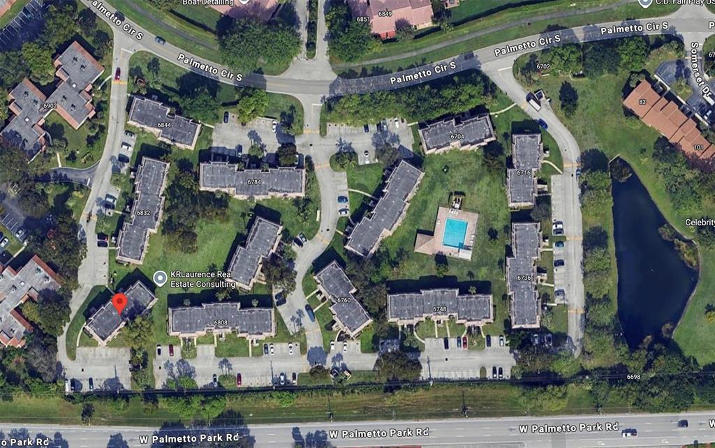 an aerial view of multiple house