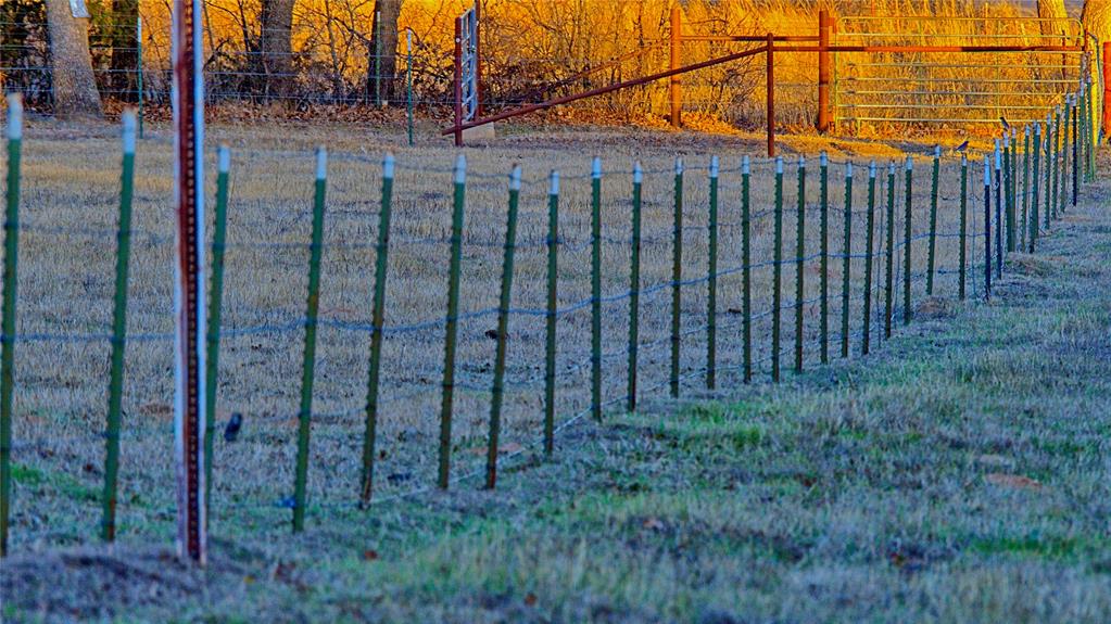 858 Ford Road Bowie, TX 76230 - Photo 20 of 40 a backyard of the house with lots of plants and wooden fence