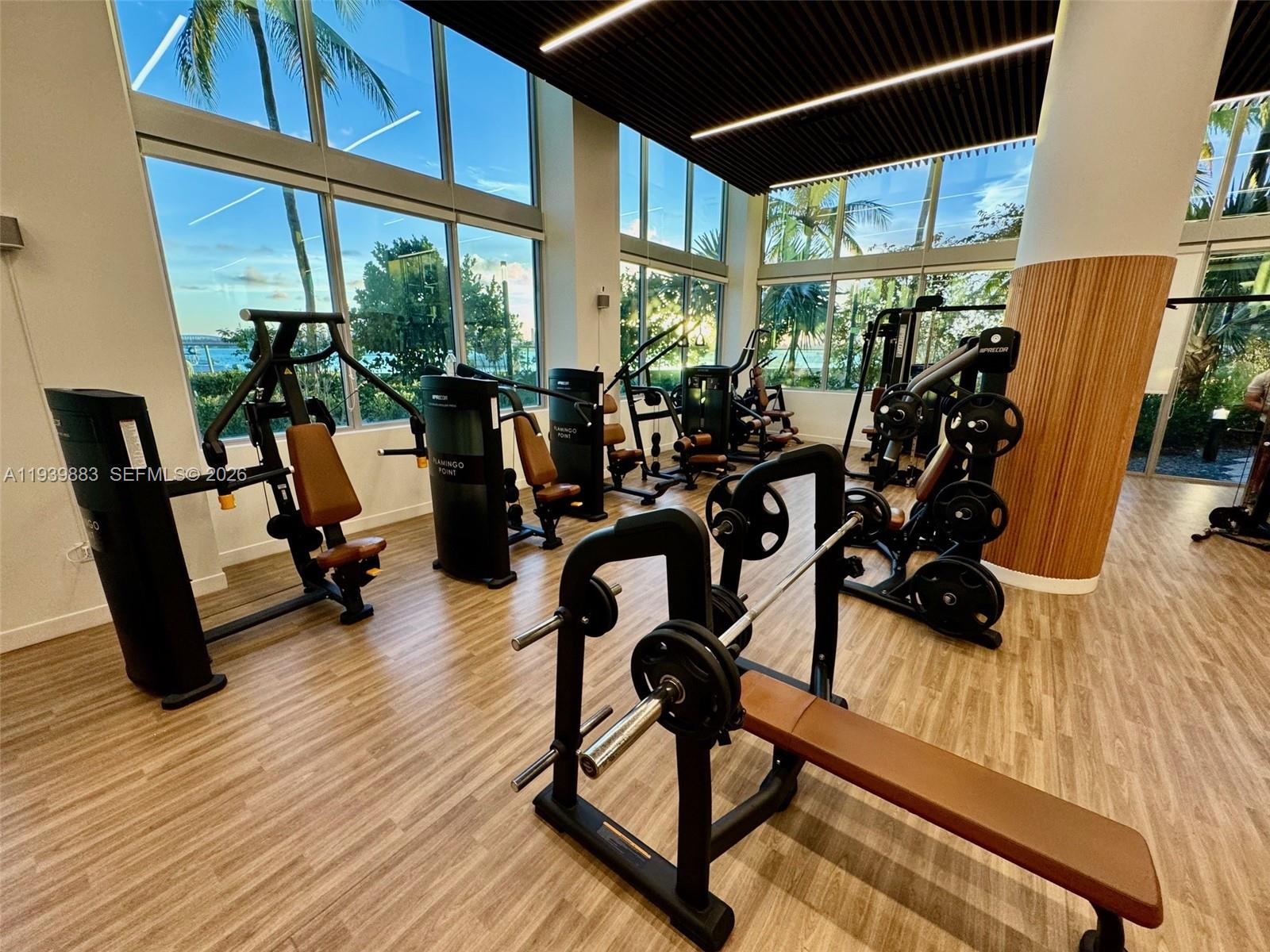 1500 Bay Road, Unit 540S Miami Beach, FL 33139 - Photo 27 of 40 a view of a room with gym equipment