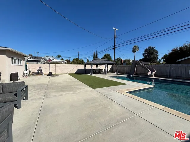 a view of outdoor space with seating