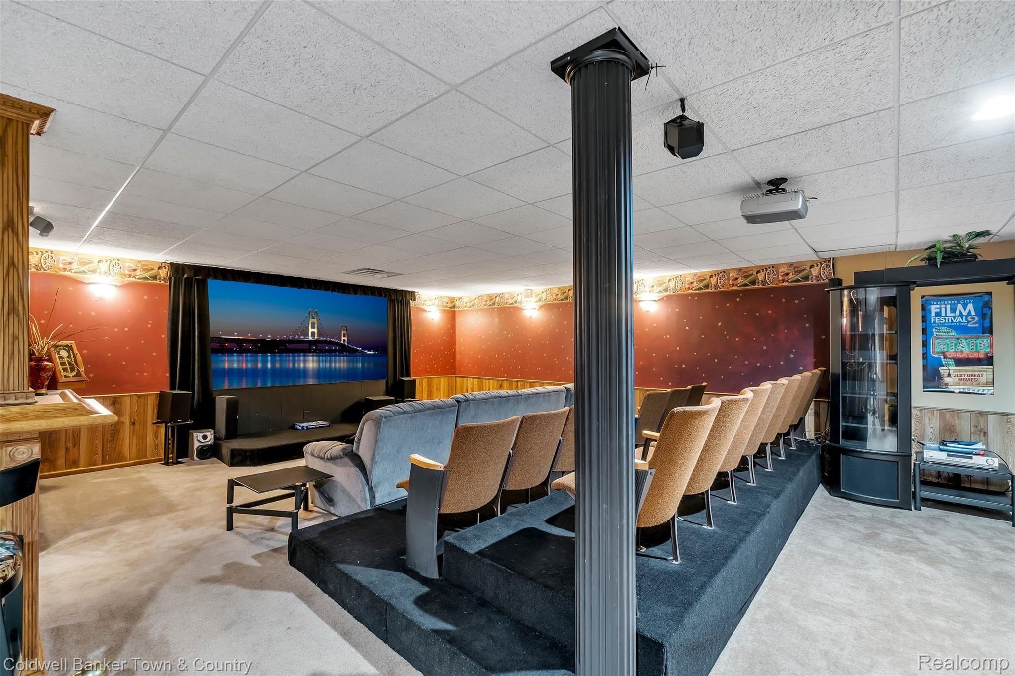 4233 Augusta Court Howell, MI 48843 - Photo 32 of 49 Lower Level Theater!!
