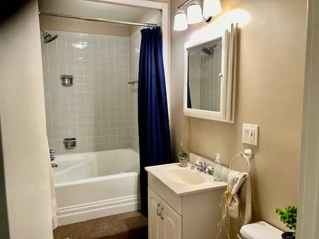 an empty room with closet area