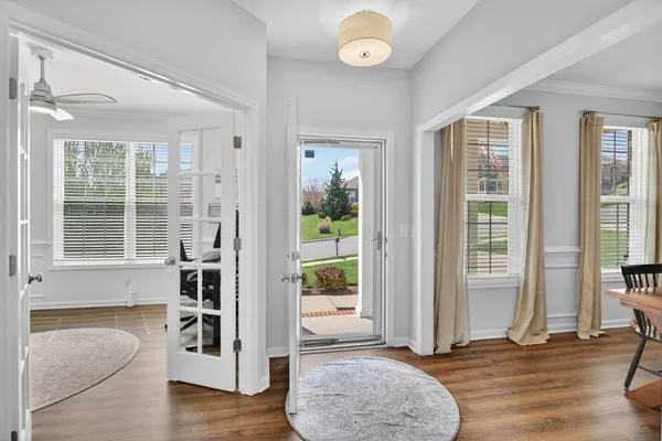 a view of livingroom with furniture and wooden floor
