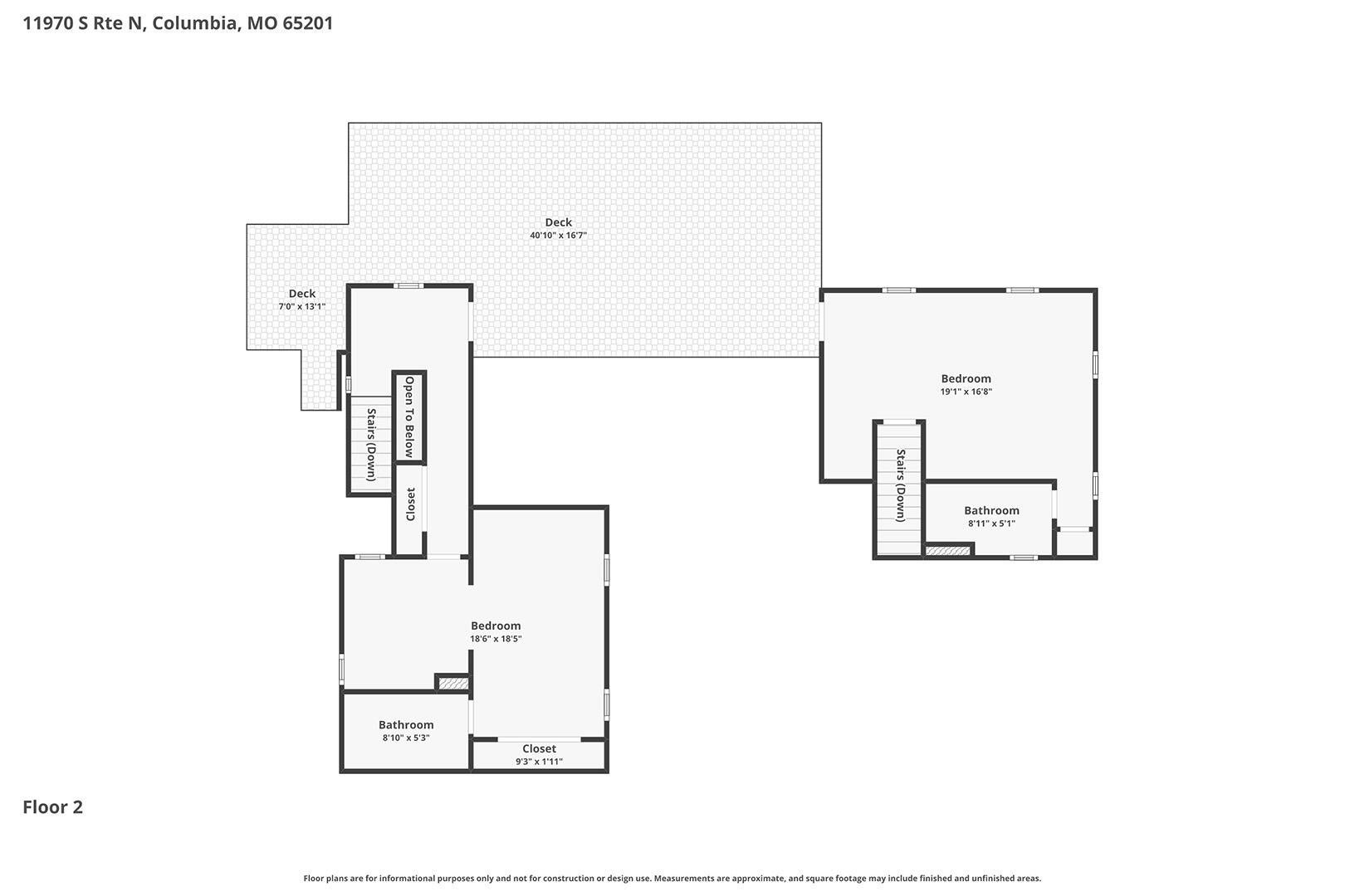 11970 South Rte Route Columbia, MO 65203 - Photo 133 of 133 Upper level floor plan