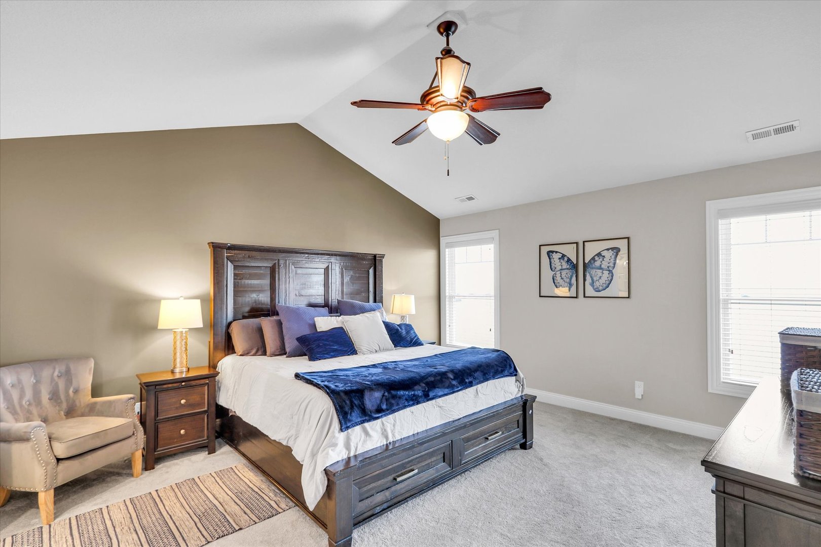 1010 Declaration Drive Savoy, IL 61874 - Photo 33 of 54 a bedroom with a bed and ceiling fan