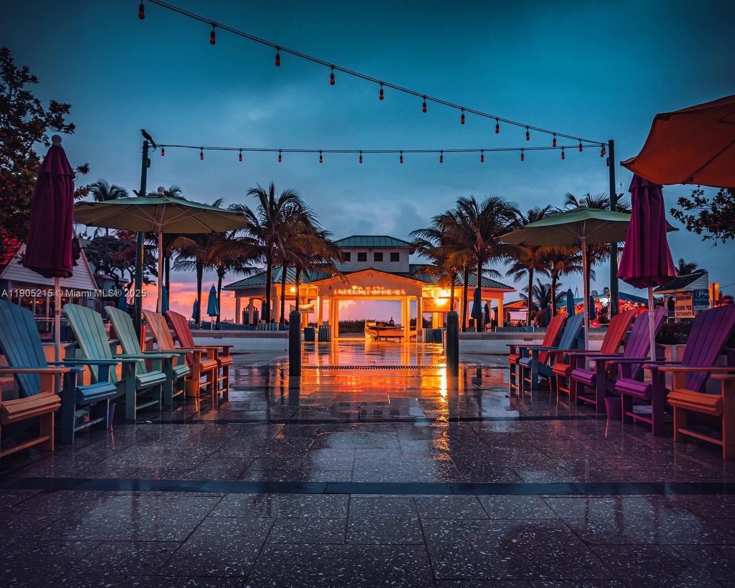 2421 Northeast 65th Street, Unit 506 Fort Lauderdale, FL 33308 - Photo 58 of 59 an outdoor space with seating