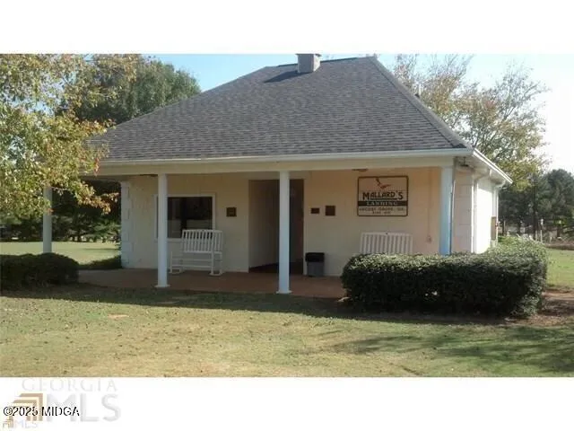 a backyard of a house