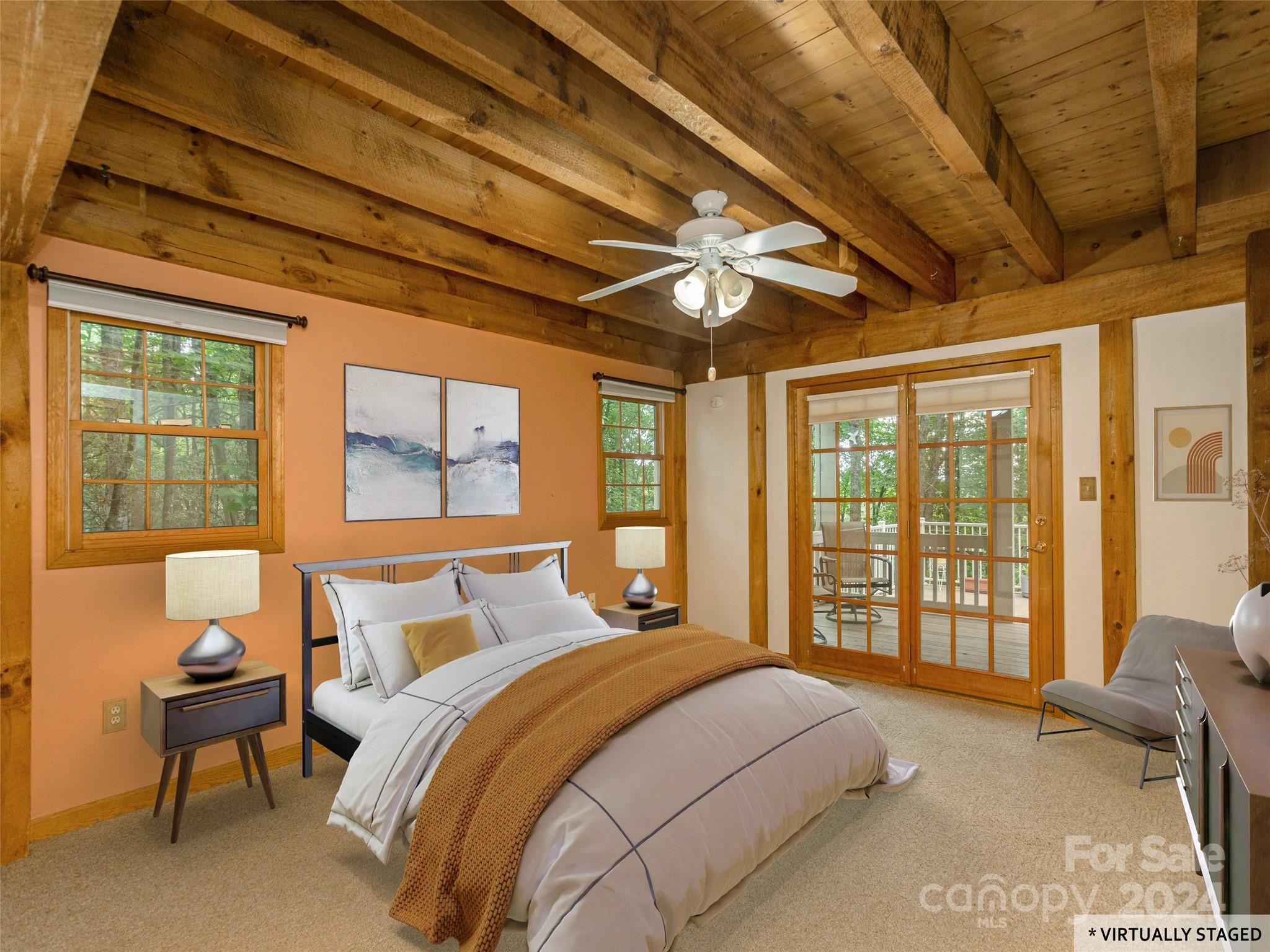 28 Chestnut Ridge Road, Unit 228 Mills River, NC 28759 - Photo 19 of 48 a bedroom with a bed and a large window