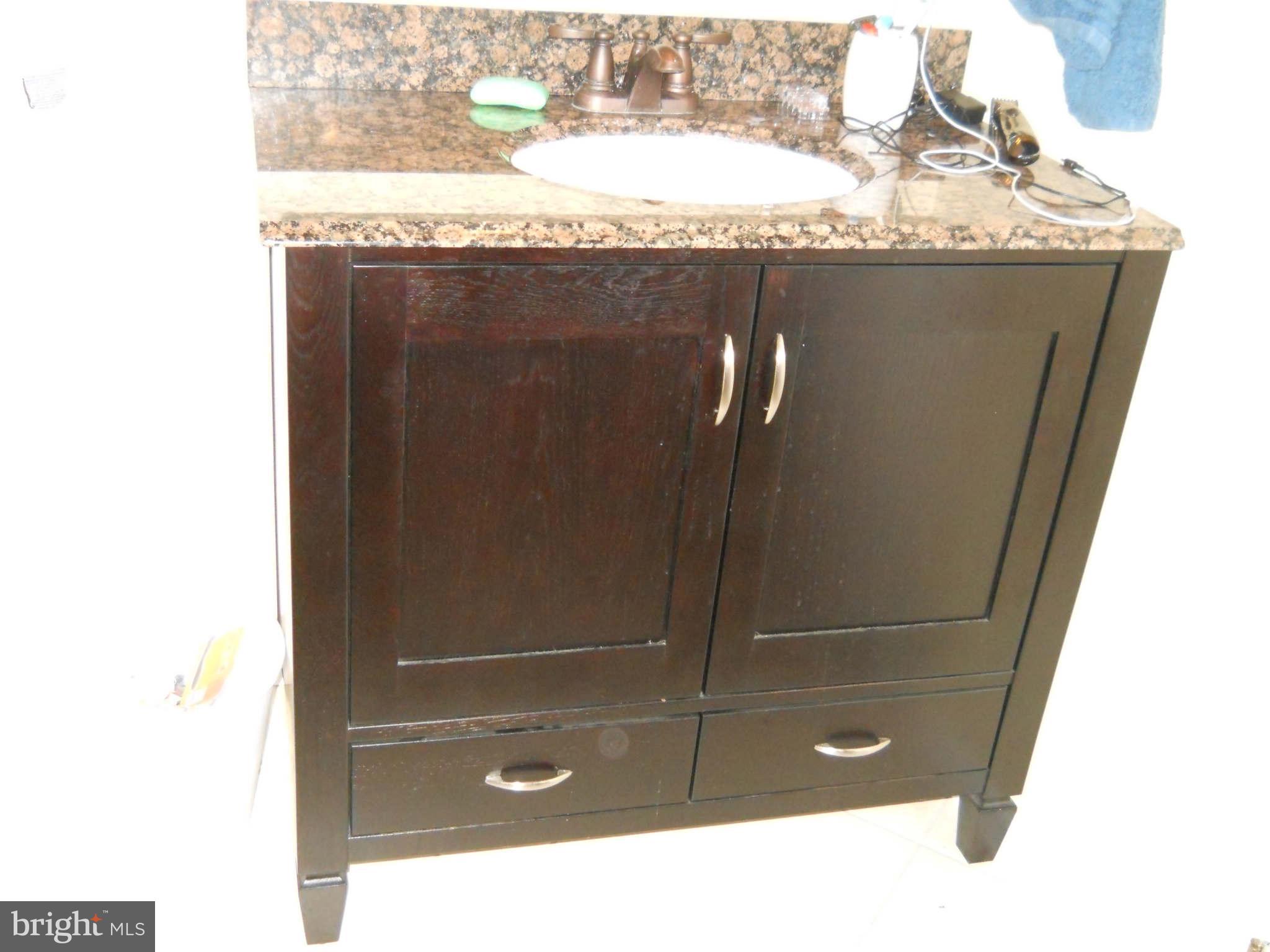 227 Hitching Post Drive Rising Sun, MD 21911 - Photo 20 of 26 a bathroom with a granite countertop sink a mirror and shower