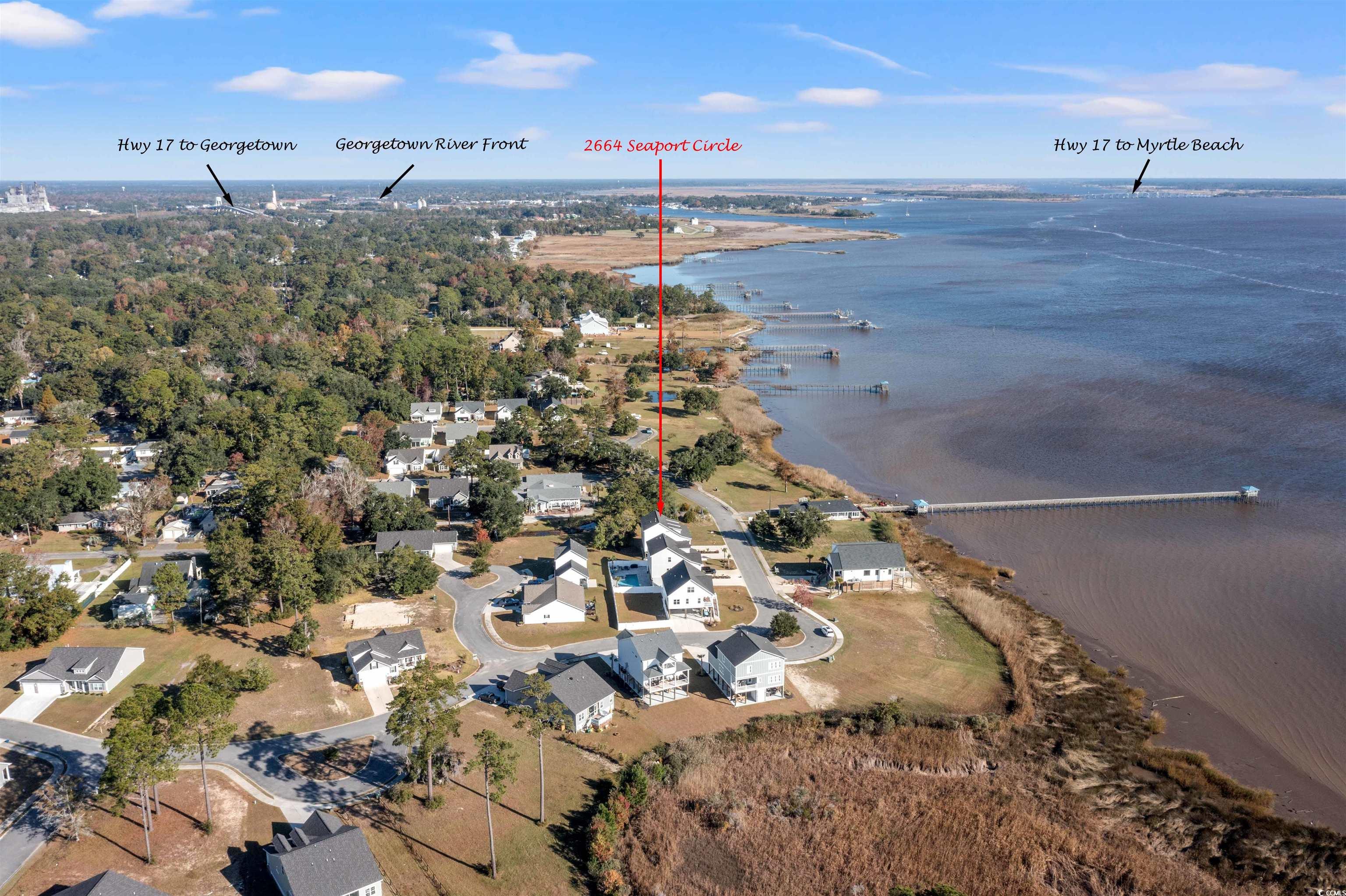 2664 Seaport Circle Georgetown, SC 29440 - Photo 40 of 40 View of property location with nearby suburban area and a large body of water