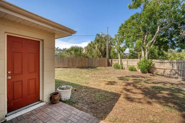 a backyard of a house