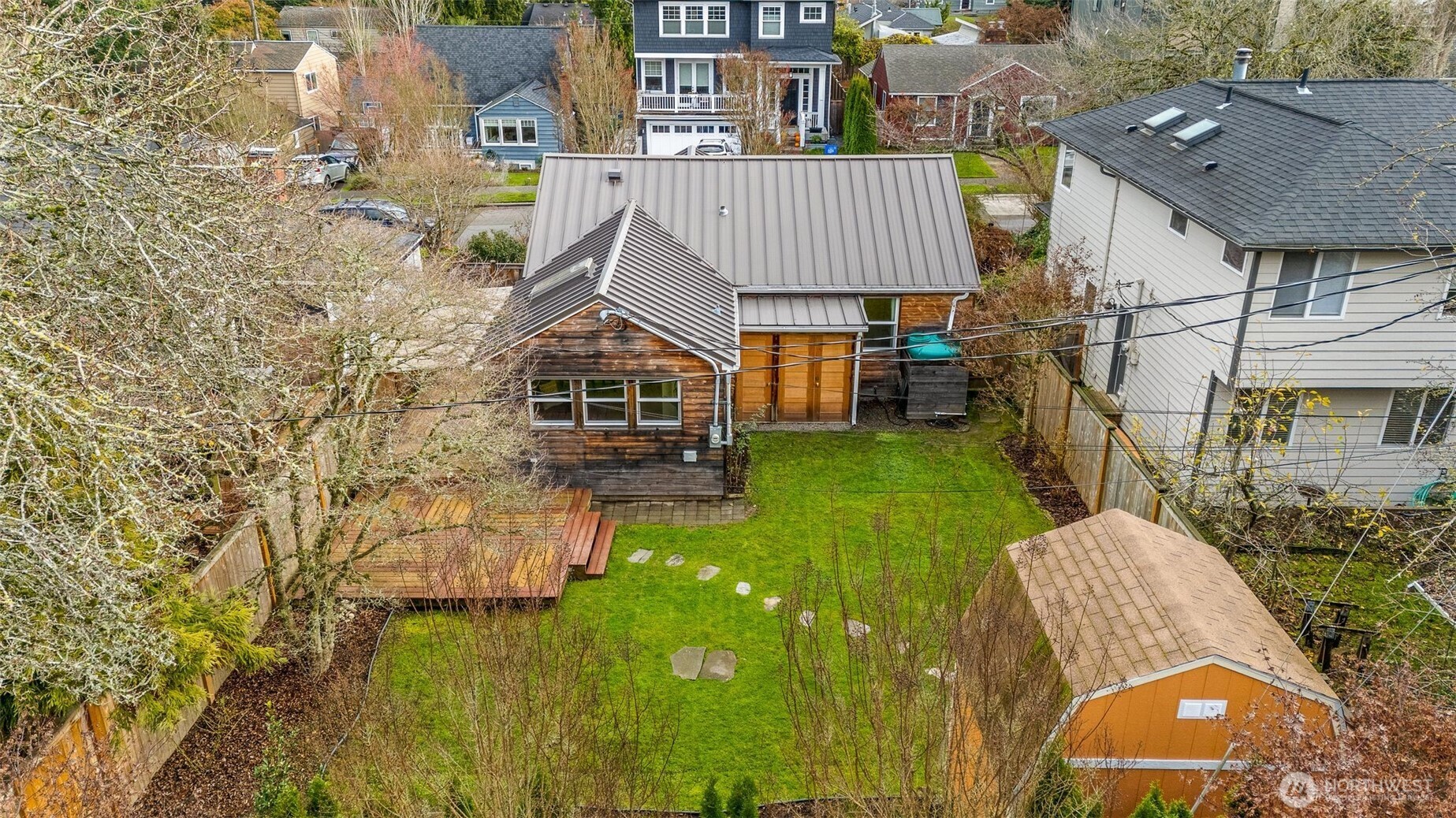 5143 46th Avenue Northeast Seattle, WA 98105 - Photo 28 of 33 a aerial view of a house with garden space and street view