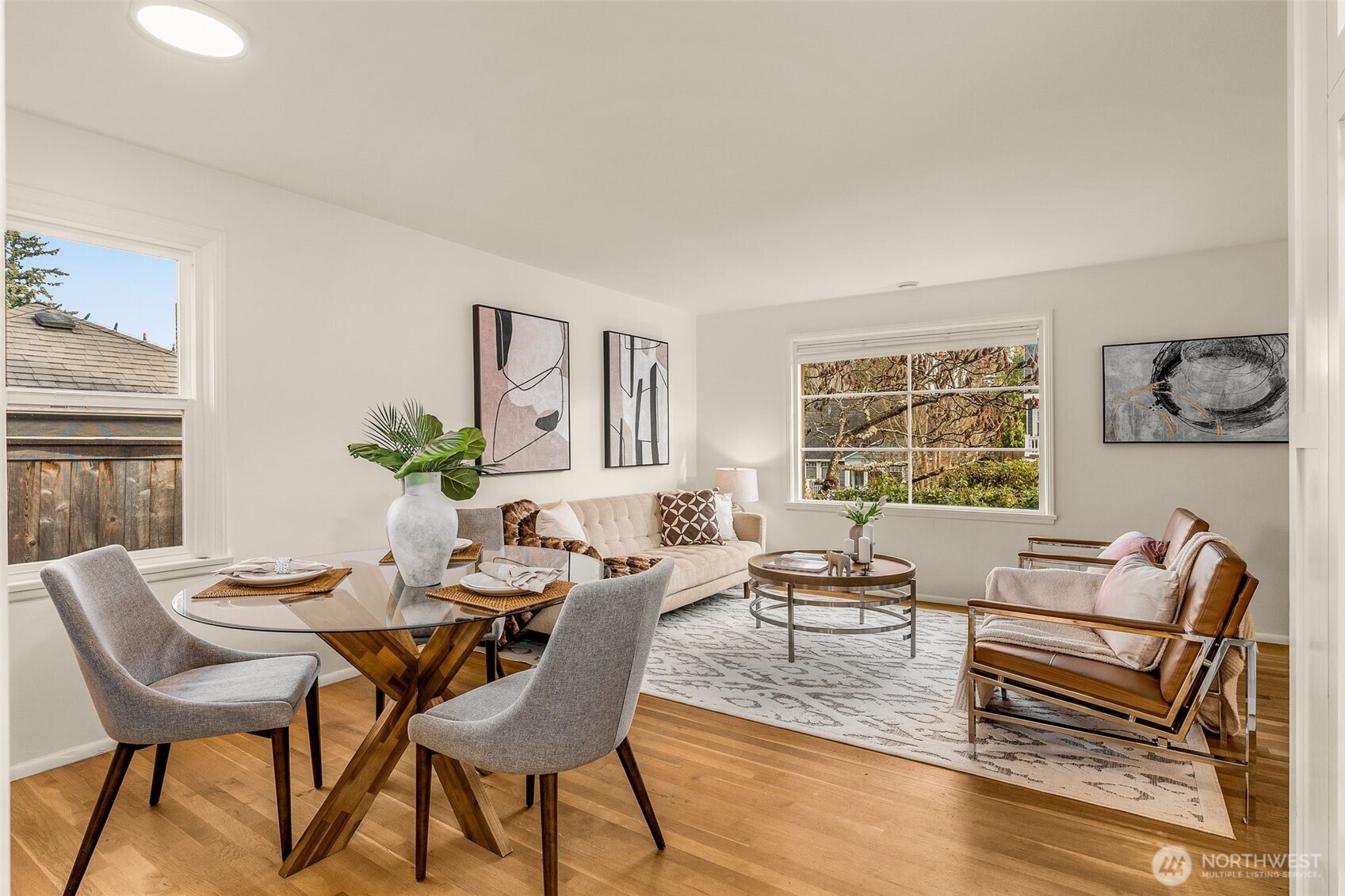 5143 46th Avenue Northeast Seattle, WA 98105 - Photo 9 of 33 a living room with furniture and wooden floor