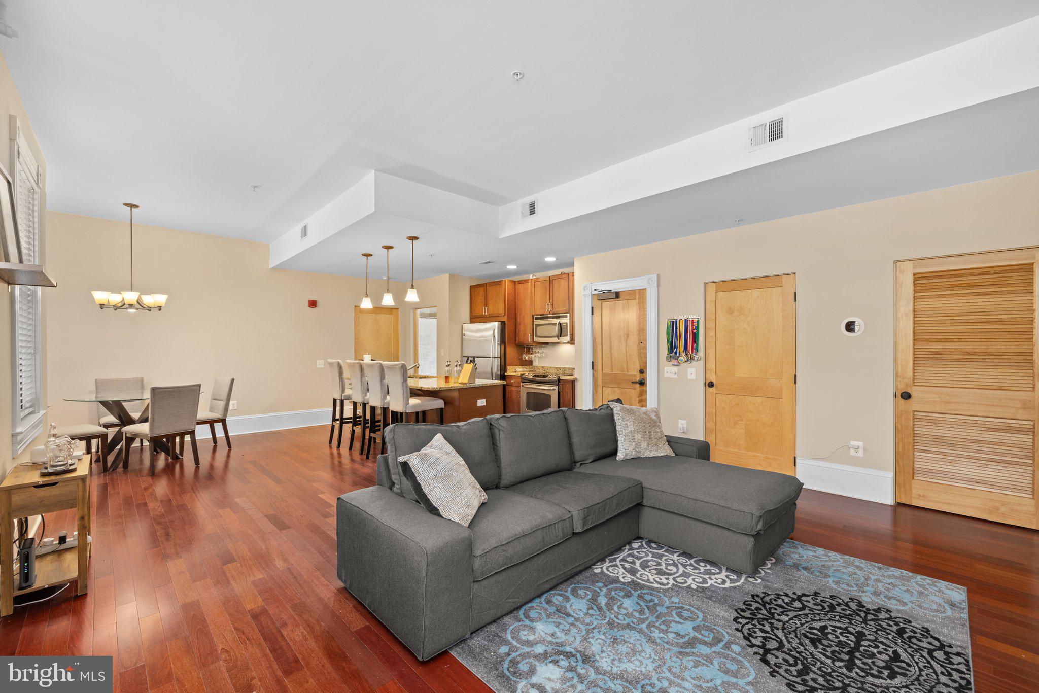 9610 Dewitt Drive, Unit SH205 Silver Spring, MD 20910 - Photo 7 of 21 Living Room Off Gourmet Kitchen and Dining Area