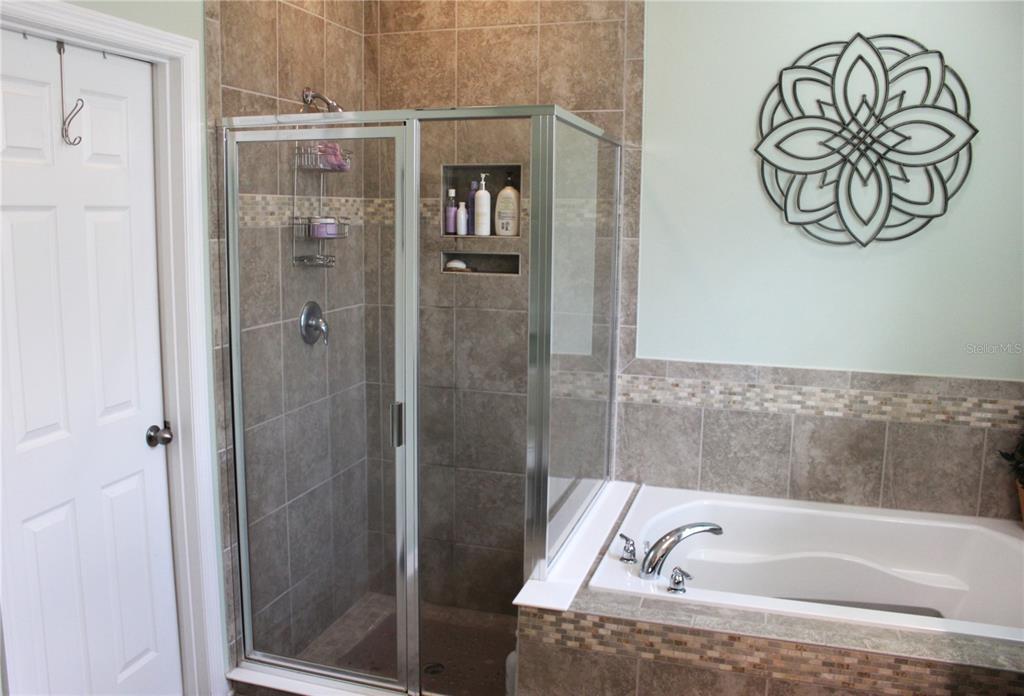 4110 Arlington Ridge Boulevard Leesburg, FL 34748 - Photo 12 of 33 a bathroom with a bathtub and shower