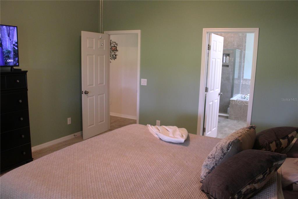 4110 Arlington Ridge Boulevard Leesburg, FL 34748 - Photo 9 of 33 a bedroom with a bed and a walk in closet