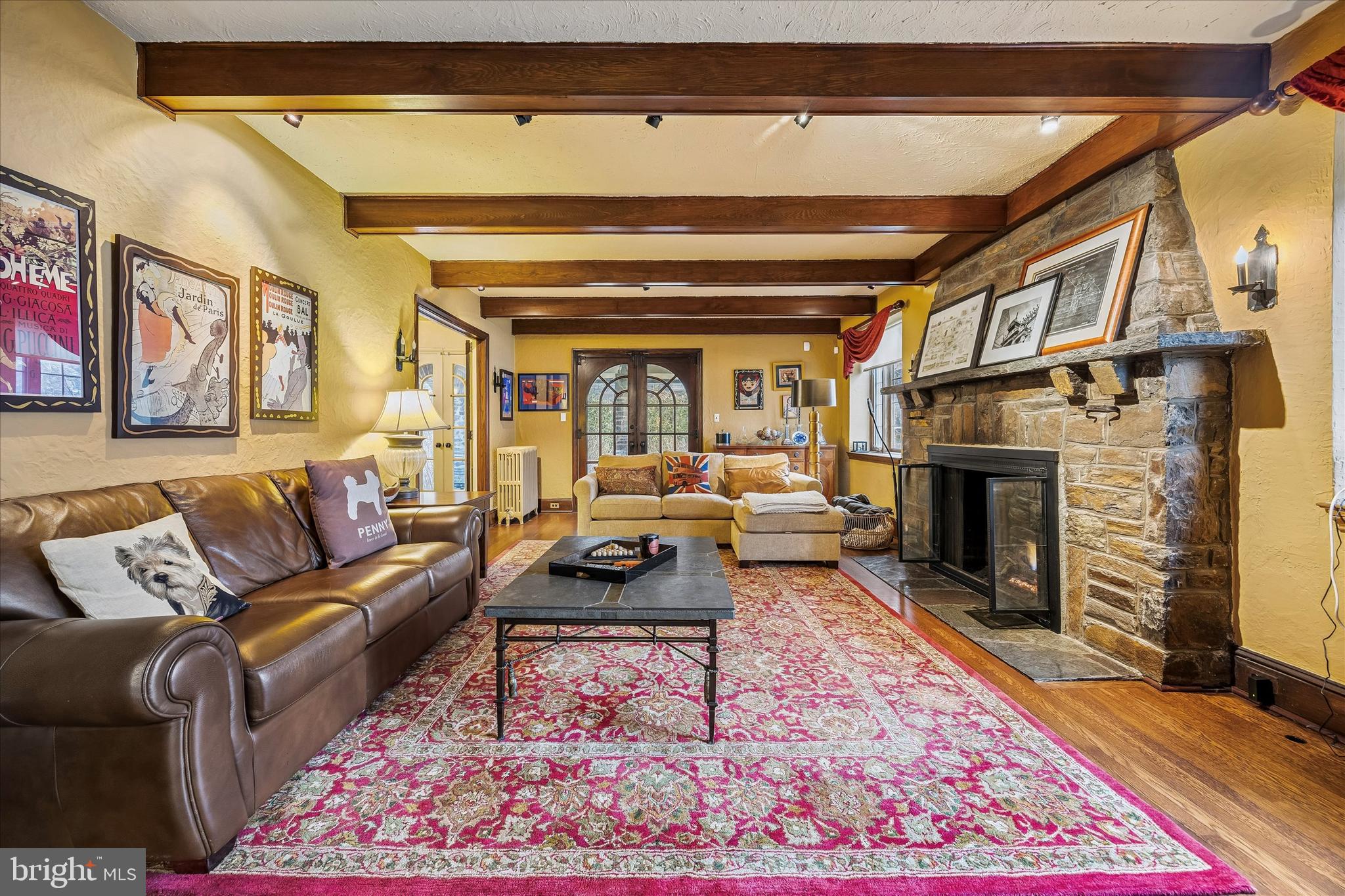 239 Winding Way Merion Station, PA 19066 - Photo 5 of 48 a living room with furniture and a fireplace
