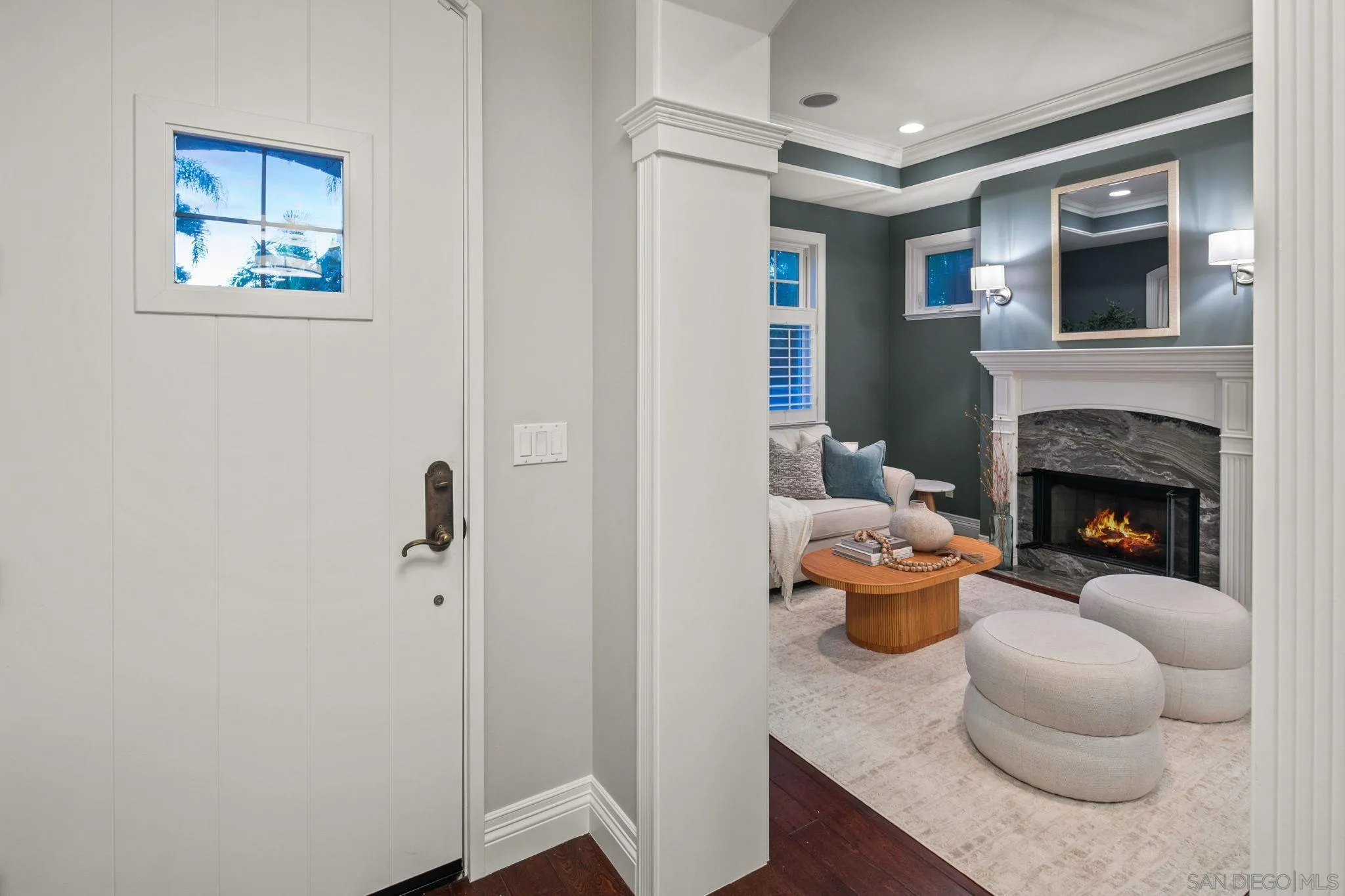861 B Avenue Coronado, CA 92118 - Photo 8 of 45 a living room with furniture and a fireplace