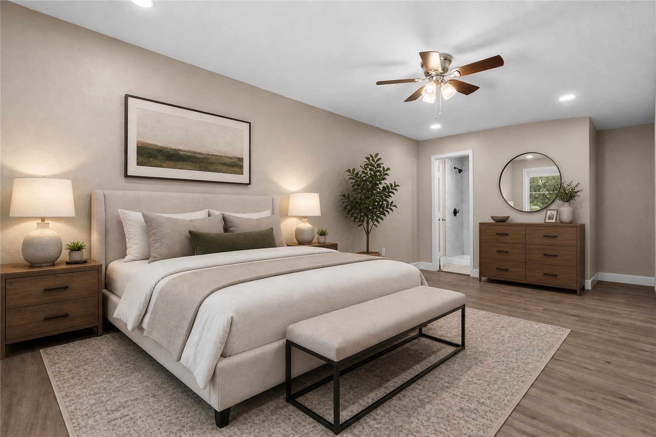 6119 Beekman Road Houston, TX 77021 - Photo 11 of 20 a bed room with a bed and a chandelier