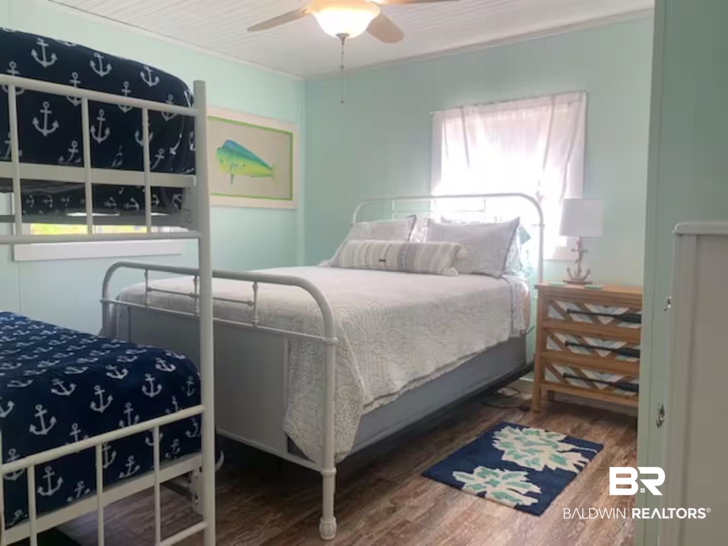 42090 Bayou Road Bay Minette, AL 36507 - Photo 7 of 13 Bedroom with a ceiling fan and wood finished floors
