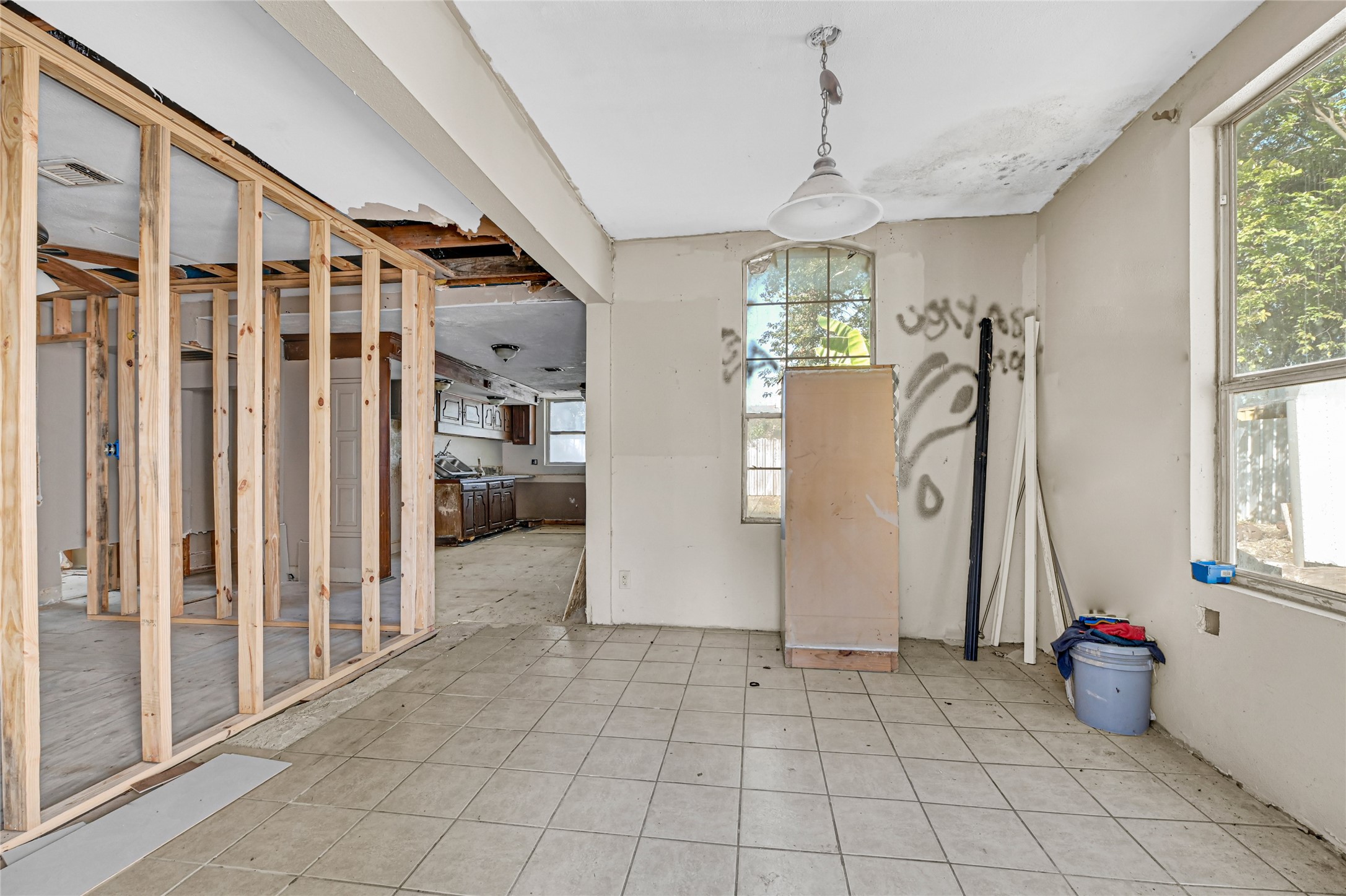 1925 Sunny Drive Houston, TX 77093 - Photo 14 of 24 a view of an entryway with wooden floor and windows