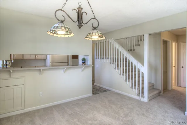 a view of a kitchen cabinets