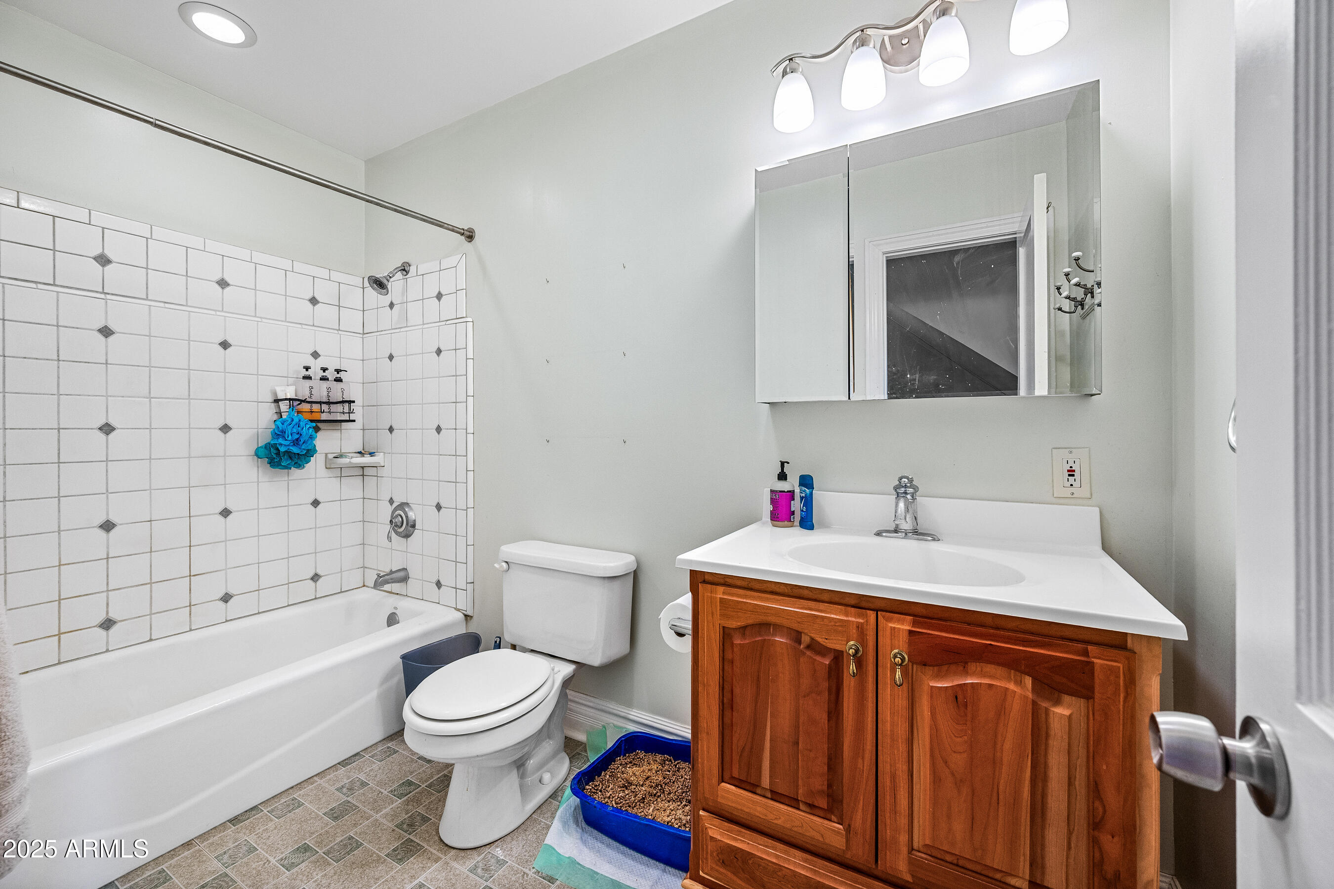 17288 Foothill Road Yarnell, AZ 85362 - Photo 49 of 79 a bathroom with a sink toilet vanity and shower