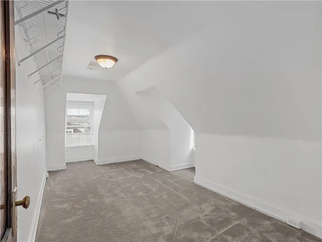 a view of room with racks