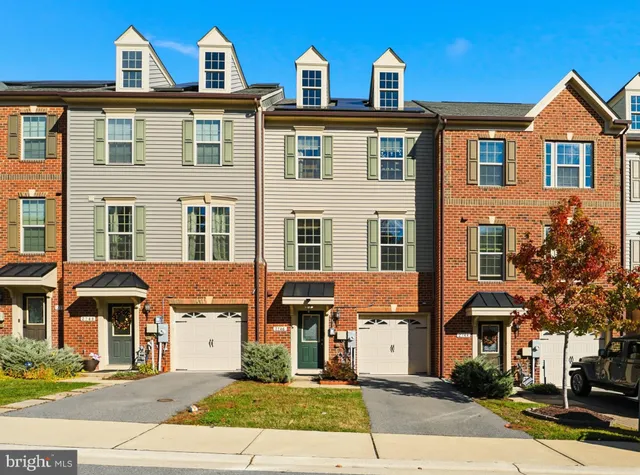 a front view of a residential houses
