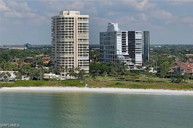 a view of a city with tall buildings