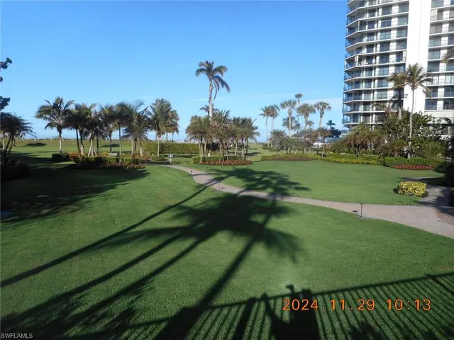 a view of fountain in the backyard