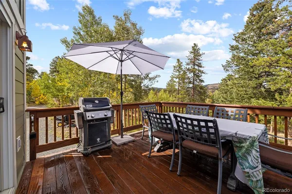 an outdoor view of patio with seating space