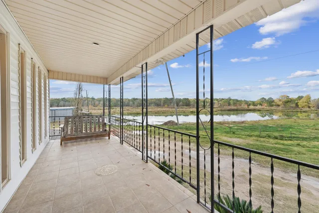 a view of a city from a balcony