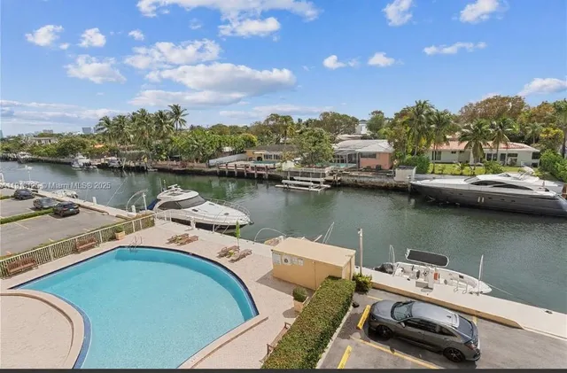 a view of a lake with outdoor space