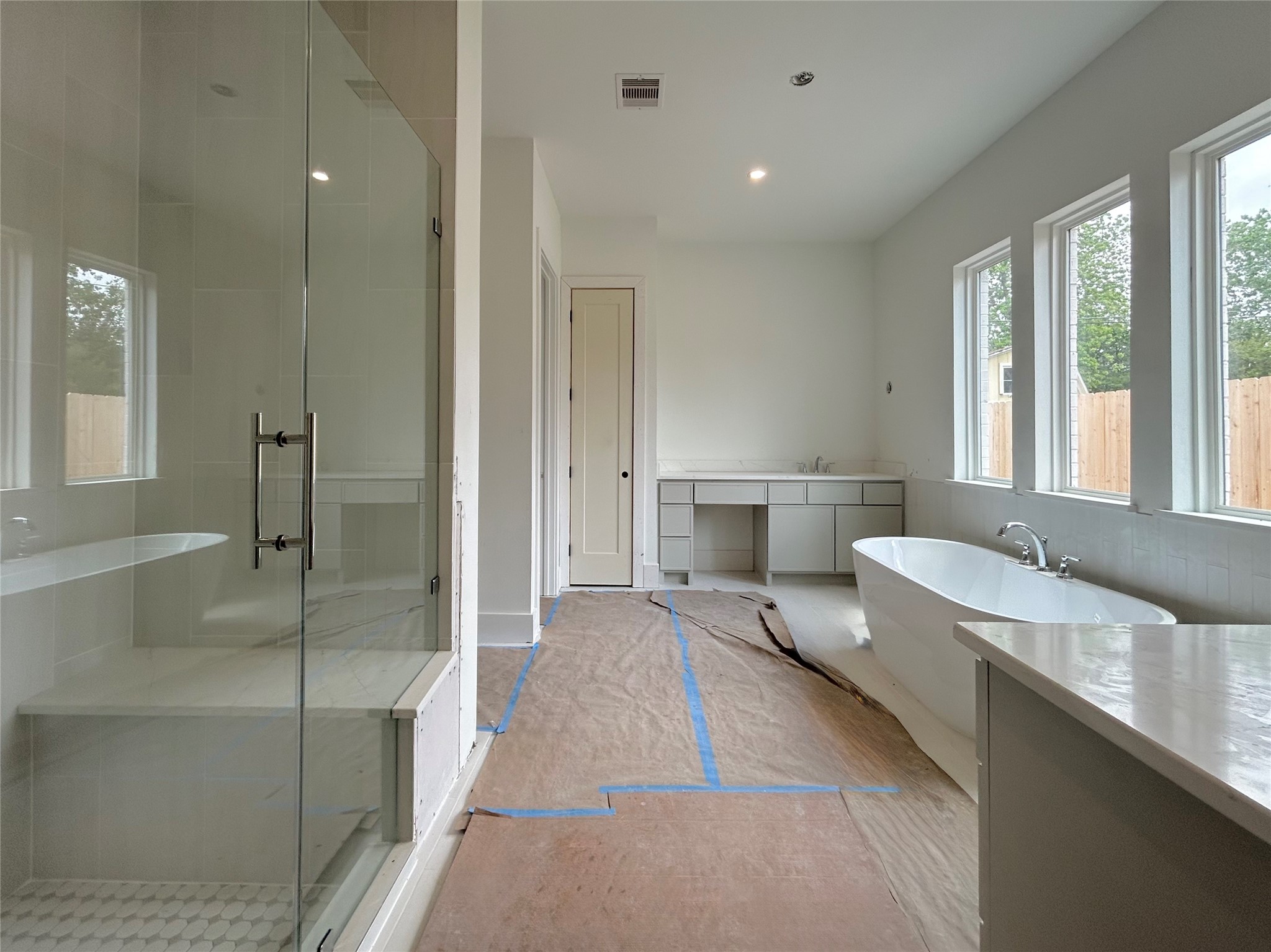 1918 Ridgecrest Drive Houston, TX 77055 - Photo 10 of 27 Primary Bathroom to Feature Dual Vanities, a Separate Shower, and a Freestanding Soaking Tub. Construction Photo as of 4/16/2026