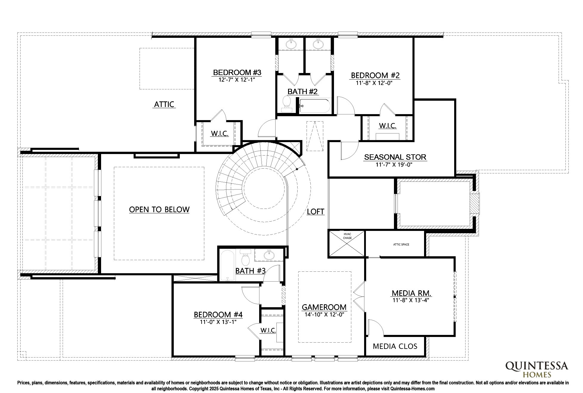 1918 Ridgecrest Drive Houston, TX 77055 - Photo 27 of 27 Artist Rendering of 2nd Floor Plan.