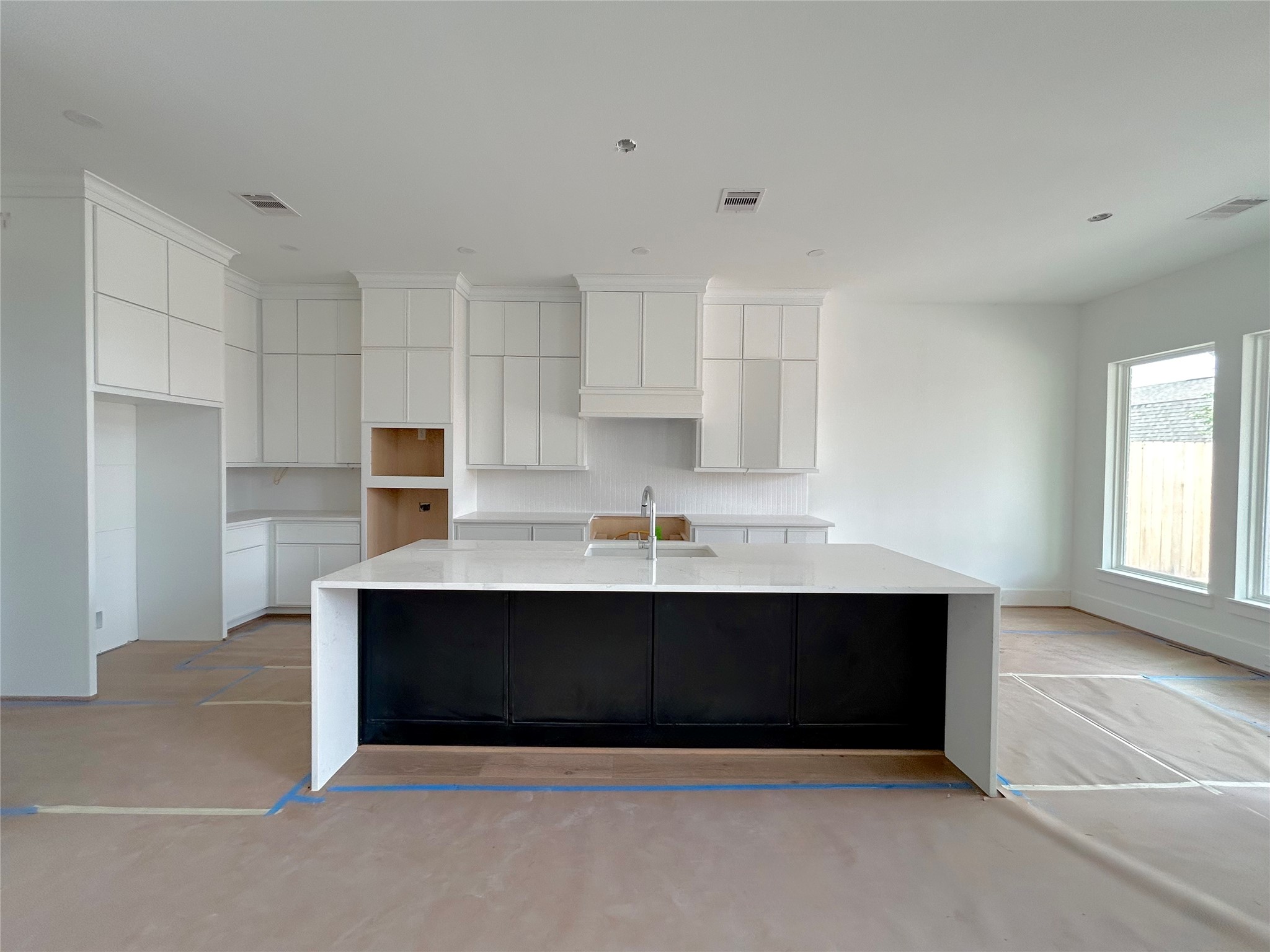 1918 Ridgecrest Drive Houston, TX 77055 - Photo 6 of 27 Kitchen Designed to Open Directly Into the Main Living Space. Construction Photo as of 4/16/2026